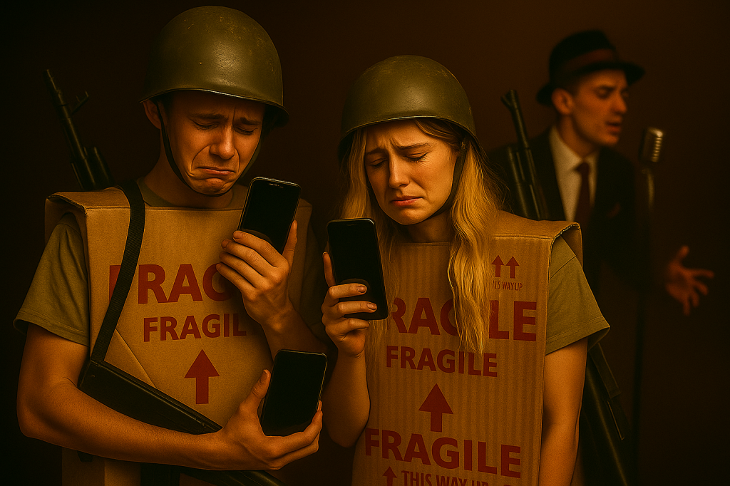 Cronistoria della fragilità fino alla furia bellicista (è un attimo)